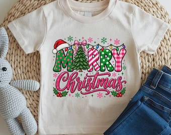 Merry Christmas Baby Onesie, Kids Xmas Shirt, Festive Holiday Toddler Tee, Cute Infant Christmas Apparel, Toddler First Christmas