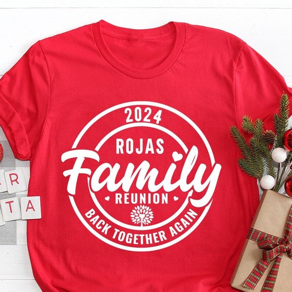 Rojas Family, Vintage Family Reunion TShirts, Custom Matching Shirts, Family Reunion Gift, Personalized Family Gifts, Back Together Again