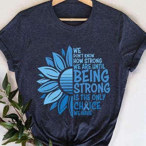 Colon Cancer Awareness Shirt, Cancer Ribbon Graphic Tees, Cancer Support Shirts, Prostate Cancer Survivor Gift, Stronger Than Cancer Tshirt