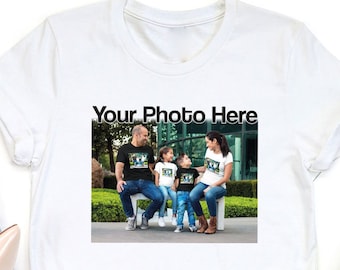 Chemise photo personnalisée, T-shirt personnalisé, Chemise photo de famille, Créez votre propre chemise, T-shirt personnalisé, Chemise photo d'anniversaire, Cadeau des fêtes