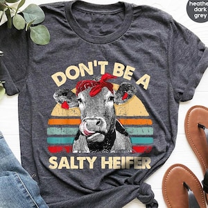 Heifer Shirt, Cow T-shirt, Farm Shirt, Funny Cow Lover Shirt, Crazy Heifer T-Shirt, Vintage Farm Shirt, Retro Sarcastic T-Shirt