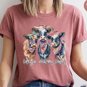 Floral Cow Shirt, Funny Cows Graphic Tees, Cool Flower TShirt, Farm Vneck Shirt, Shirts for Women, Cute Toddler T-Shirts, Groovy Clothing