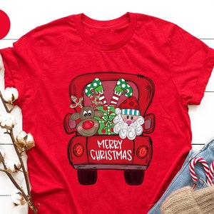 Christmas Shirts for Women, Christmas Truck Shirt, Christmas T-Shirt, Christmas Tee, Cute Christmas Shirts, Unisex Adult Tee, Merry Shirt