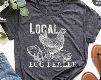 Christian Easter Shirts, Local Egg Dealer T-Shirt, Happy Easter Gifts, Retro Chicken Shirt, Farm Sweatshirt, Christian Gifts, Farmer Gifts