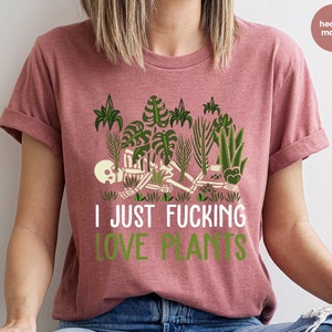 Funny Plant Shirt, Skeleton Plant T-Shirt, Gardening Gifts, Gardener Clothing, Plants Graphic Tees for Women, Plant Gifts, Gifts for Her