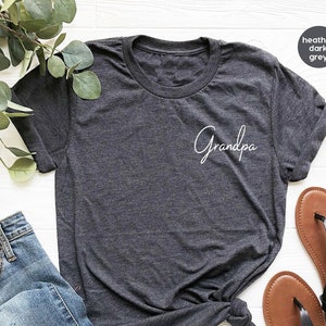 Grandpa Shirt, Family Grandpa Shirt, Grandpa Pocket Shirt, Custom Papa Shirt, Father's Day Gift For Grandpa, Grandparent Shirt, Papa Shirt