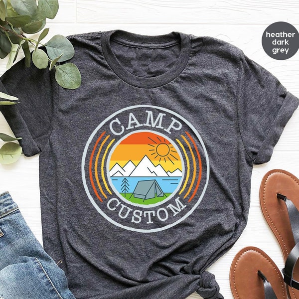 Camisa de campamento personalizada, regalos de campamento, camiseta personalizada, camisa personalizada, camisa de campamento personalizada, camisa de tripulación de campamento, camisa personalizada de campamento, camisa familiar de camping