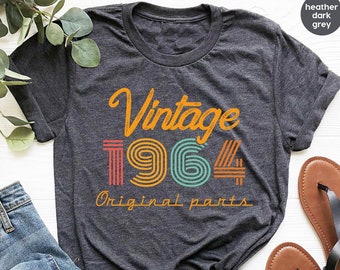 60er Geburtstag Shirt, Vintage T Shirt, Vintage 1964 Shirt, 60.Geburtstag Geschenk für Frauen, 60.Geburtstag Shirt Männer, Retro Shirt, Vintage Shirts