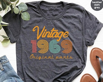 55th Birthday Shirt, Vintage T Shirt, Vintage 1969 Shirt, 55th Birthday Gift for Women, 55th Birthday Shirt Men, Retro Shirt, Vintage Shirts