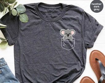 Pocket Koala Shirt, Koala Gifts, Pocket Koala Tee, Koala Toddler Shirt, Pocket Koala Bear Kids Shirt, Gifts for Her, Cute Koala Lover Gift