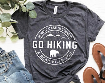 Chemise de randonnée, chemise de camping, chemise de montagne, chemise d'aventure, chemise de voyage, chemise d'extérieur, chemise d'amoureux de la nature
