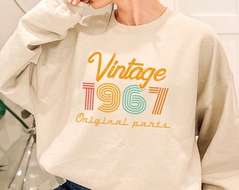 57th Birthday Sweatshirt, Vintage 1967 Hoodie, Vintage Long Sleeve, 57th Birthday Gift for Women, 57th Birthday Shirt Men, Retro Sweatshirt