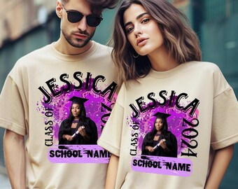 Custom Photo Graduation 2024 Shirt, Matching Family Graduate Shirt, 2024 Graduate Shirt, Senior T-Shirt, Graduation Party, Class of 2024 Tee