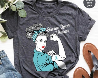 Ovarian Cancer Awareness Shirt, Support Gift, Cancer Survivor Graphic Tees, Cancer Warrior Clothing, Ovarian Cancer Gifts, Gifts for Mom