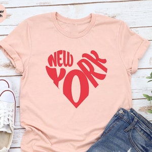 New York Shirt, Heart New York Shirts, New Yorker T-Shirt, New York City Tshirt, New York Gifts, NYC Tee, Love New York Shirt