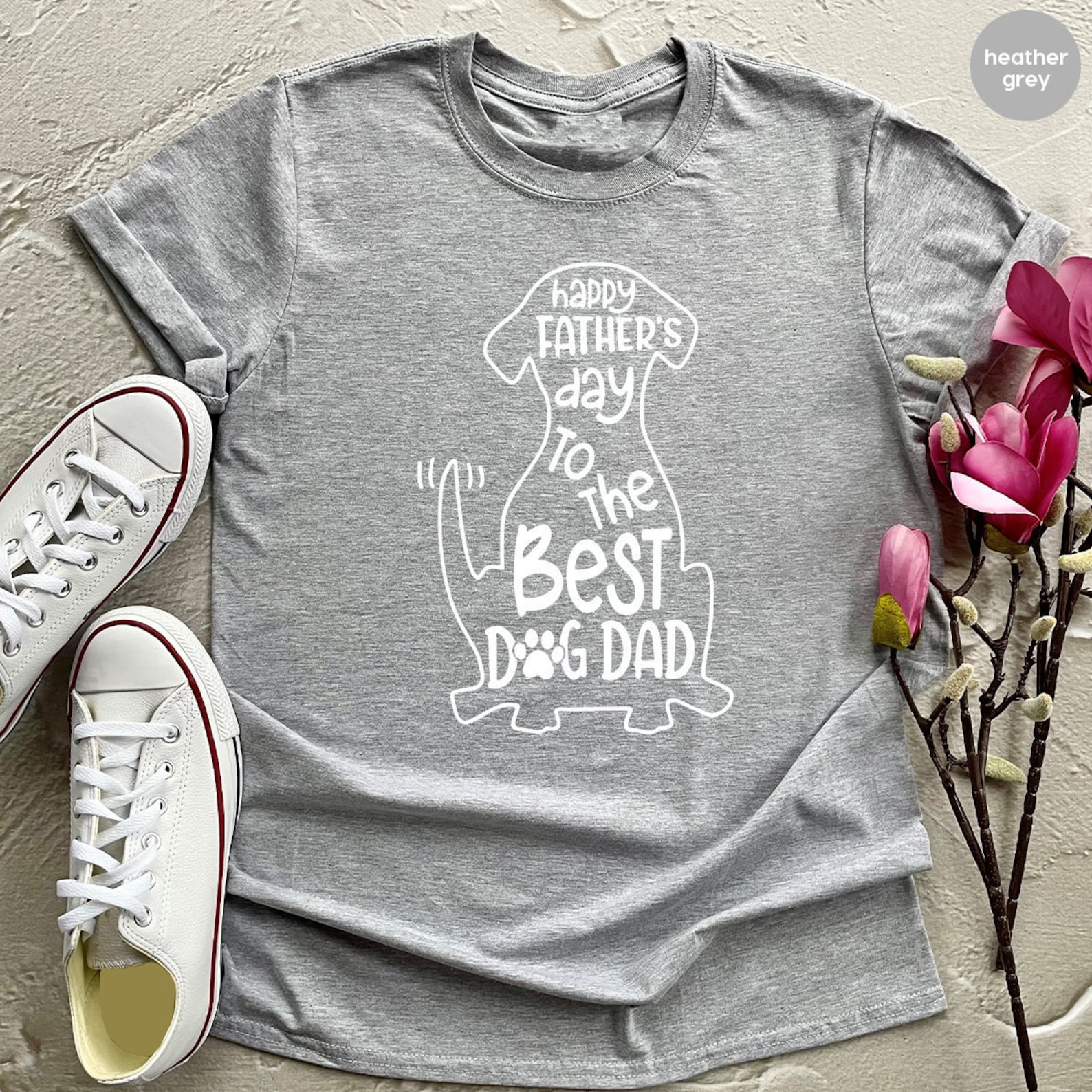 Dog Dad T Shirt Happy Fathers Day to the Best Dog Dad Shirt Etsy