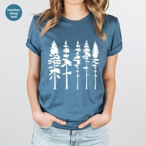 Pine Tree Shirt, Pine Tree T Shirt, Camping Shirt, Hiking Shirt, Adventure Shirts, Nature Lover Gift, Outdoors Shirt image 6
