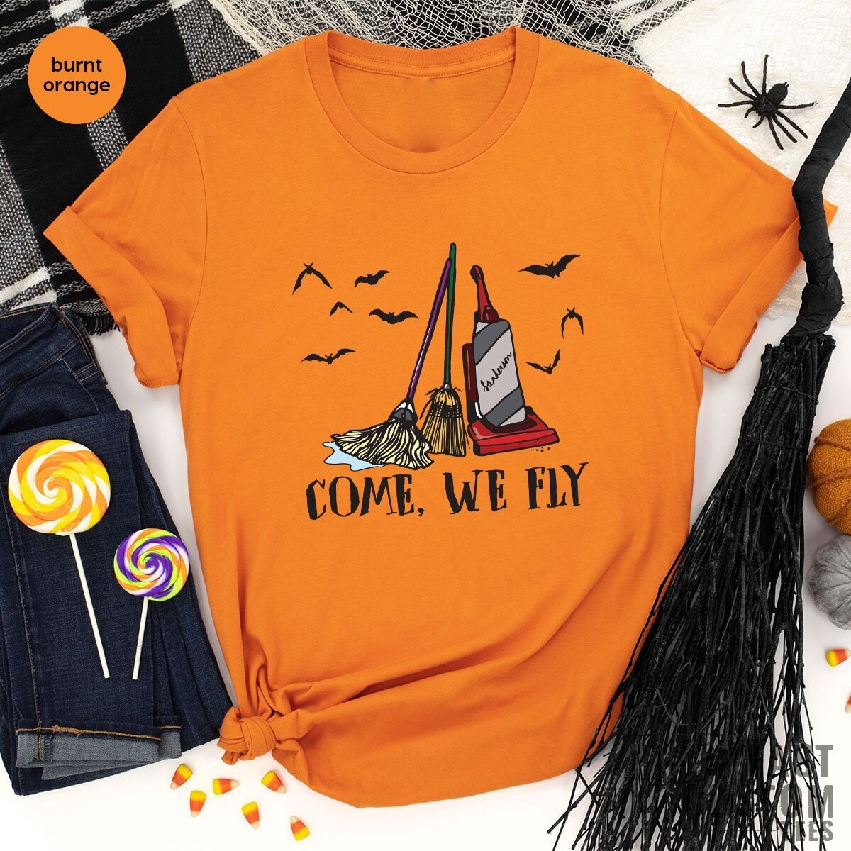 Discover Come We Fly Shirt, Halloween Shirt, Hocus T-Shirt, Funny Halloween Movie TShirt, Witch T Shirt, Fall Clothing, Halloween Gift For Women