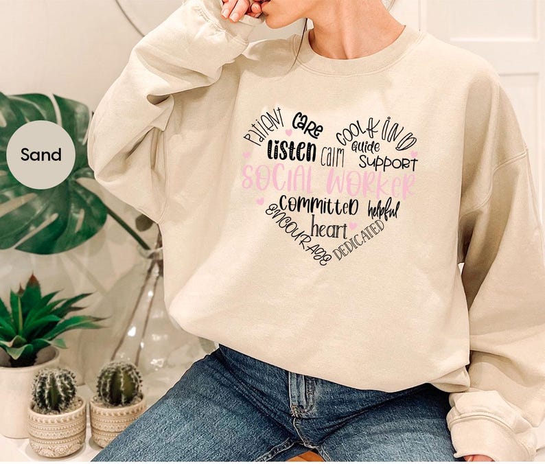Sozialarbeiter Wertschätzung Shirt, Sozialarbeiter Geschenk, Motivations-T-Shirt, Sozialarbeiter Shirt, Sozialarbeit Rundhals-Sweatshirt Bild 6