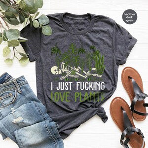 Funny Plant Shirt, Skeleton Plant T-Shirt, Gardening Gifts, Gardener Clothing, Plants Graphic Tees for Women, Plant Gifts, Gifts for Her image 4