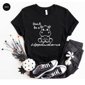 Adult Humor Shirt, Sarcasm Vneck Tshirt, Gift for Her, Bitch T-Shirt, Funny Saying Shirt, Hippopotamus Graphic Tees, Humorous Girls Clothing imagem 3