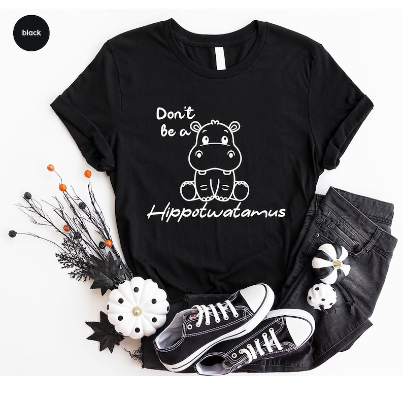 Adult Humor Shirt, Sarcasm Vneck Tshirt, Gift for Her, Bitch T-Shirt, Funny Saying Shirt, Hippopotamus Graphic Tees, Humorous Girls Clothing imagem 3