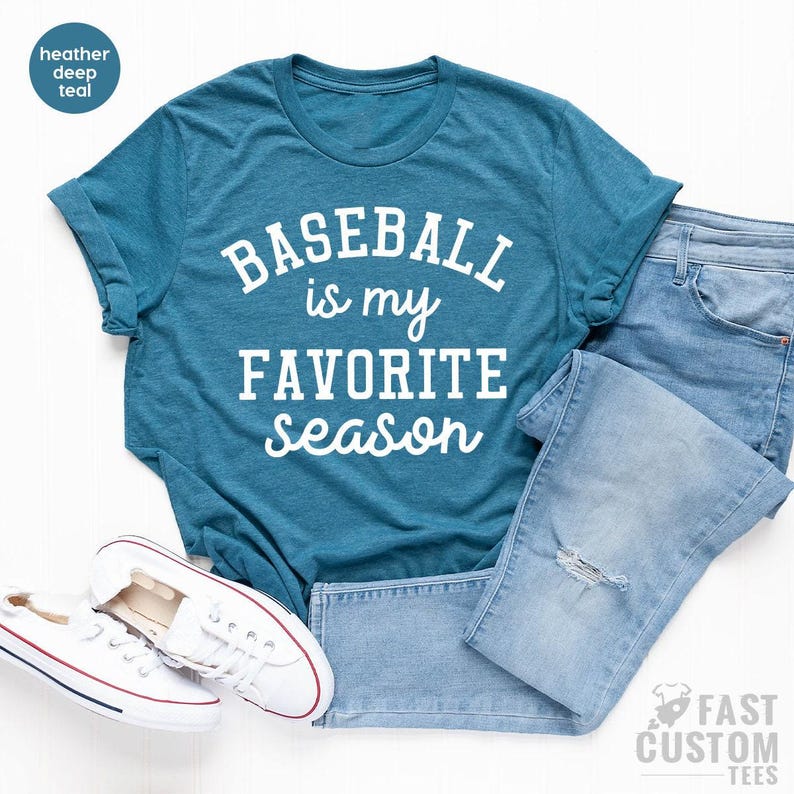 Baseball T Shirt, Sports Mama Shirt, Sport Mom TShirt, Baseball Gift, Baseball Lover Shirt, Baseball Is My Favorite Season Shirt ZW immagine 6