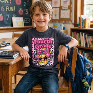 Cute Back To School Youth Shirt, Coquette Pencil Bow Shirt, Preschool To 6th Grade Shirt, Student Teacher Matching Tee, Pink Bow Kids Shirt