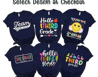 Third Grade Shirt, First Day of 3rd Grade Kids Tee, Retro Back to School Toddler Shirt, Cute Boys Girls School Outfit, Teacher Gift