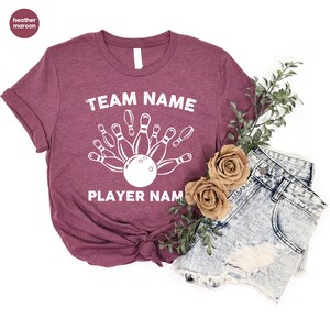 Camisetas de boliche personalizadas, presentes de boliche personalizados, moletons de boliche, camisetas de boliche infantis, camisetas personalizadas com o nome do jogador da equipe imagem 7
