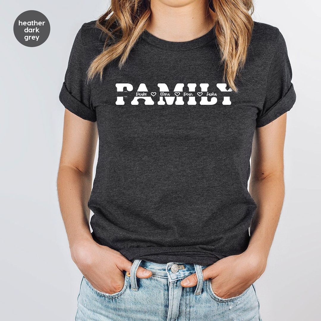 Custom Family Shirts, Matching Family Tshirts, Personalized Gift, Custom Family Gifts ...