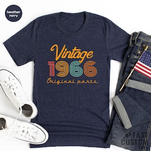 60-årsdagströja, vintage-T-shirt, vintage 1966-tröja, 60-årsdagspresent för kvinnor, 60-årsdagströja herr, retroskjorta, vintageskjortor bild 7