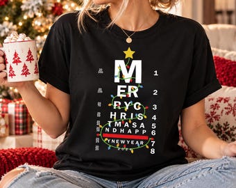 Christmas Optician Tree Shirt, Optometry Christmas Shirt, Optometry Shirt, Funny Optometrists Gifts Shirt, Xmas Optometrist Shirt