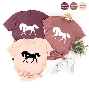 Horse Lover Shirt, Horse Lover T Shirt, Horse With Heart Tee, Horse T Shirts, Horse Lover Gift, Vet Shirt, Gift For Horse Lover, Horse Tee image 1