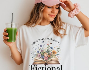 Cute Vintage Bold Book Quote Shirt, Floral Open Book Tee for Cozy Book Lovers and Romance Readers, Literary Outfit Style