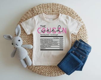 Funny Cousin Youth Shirt, Kids Cousin Tee, Serving Size 1 Is Enough Shirt, Family Humor Shirt, Cousin Gift, Youth Family Tee