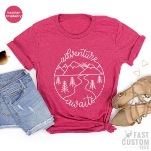 Adventure TShirt, Adventure Shirt, Camping Shirts, Mountain TShirt, Hiker TShirts, Nature Lover Shirt, Camping Gift, Vacation Shirt image 5