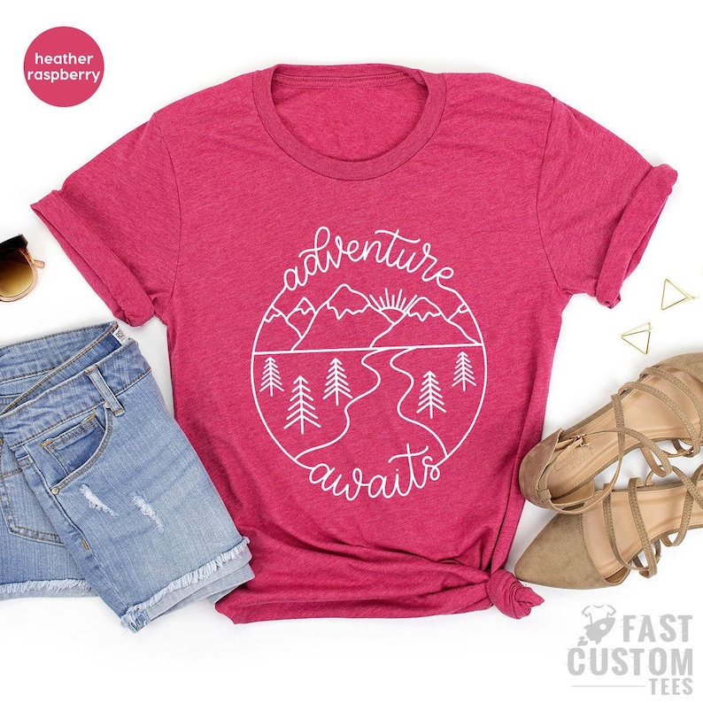 Adventure TShirt, Adventure Shirt, Camping Shirts, Mountain TShirt, Hiker TShirts, Nature Lover Shirt, Camping Gift, Vacation Shirt image 5