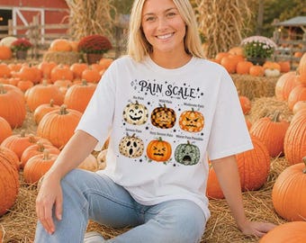 Comfort Colors® Cute Halloween Icons Shirt, Halloween Pumpkin Face Tee, Cute Halloween Pumpkin Shirt, Funny Halloween Party Gift