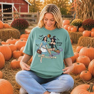 Camiseta Comfort Colors® con frase divertida de enfermera para Halloween, camiseta gráfica divertida para enfermeras registradas, regalo de Halloween para enfermeras registradas, ropa para trabajadores de la salud.