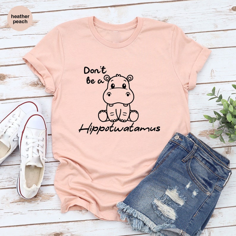 Adult Humor Shirt, Sarcasm Vneck Tshirt, Gift for Her, Bitch T-Shirt, Funny Saying Shirt, Hippopotamus Graphic Tees, Humorous Girls Clothing imagem 5