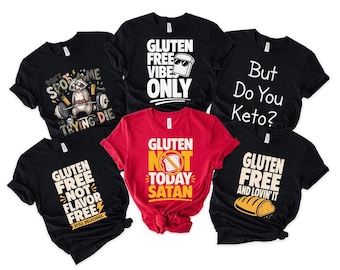 Funny Gluten Free Shirt, Funny Keto Life Of Ketones Graphic Women V-neck Shirt, Sarcastic Vegan Shirt, Protein Design Kids Shirt