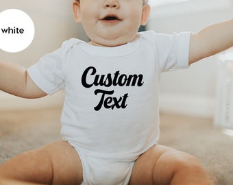 Custom Text Baby Onesie®, Your Text Here Newborn, Your Design Here Toddler Shirt, Personalized Youth Shirt, Customized Baby Bodysuit