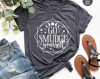 Witch Shirt, Halloween T-Shirt, Gift for Her, Witchy Vneck Tshirt, Celestial T Shirt, Hippie T Shirt, Boho Graphic Tees, Funny Shirts