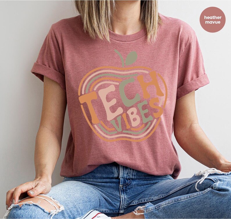 Retro Technology Teacher Shirt, Tech Technology Gifts, Graphic Tees, Teacher Appreciation Gifts, Back To School, Computer Teacher Gift image 4