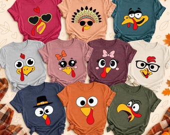 Funny Turkey Thanksgiving Face Shirt, Sarcastic Turkey Face Tees, Thanksgiving T-shirt, Gif for Thanksgiving Day, Fall Season Shirts