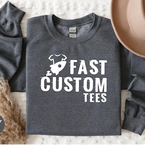 Crewneck Custom Sweatshirt, Trendy Custom Hoodie, Unisex Custom Long Sleeve Shirts, Custom Text Shirts, Personalized Hoodie, Custom Design