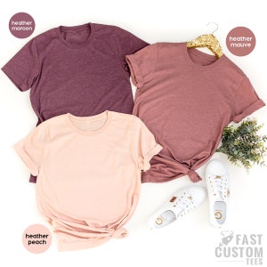 Chemise unisexe unie, T-shirt en gros, Chemise vierge unie, T-shirt vierge, T-shirt en vrac, T-shirt uni doux chiné, Chemise surdimensionnée, Chemises femme