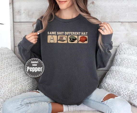 Comfort Colors® Anti Trump Political Sweatshirt, Funny Protest Sweatshirt, Political Humor Sweatshirt, Dark Humor Statement Sweatshirt