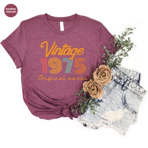 49th Birthday Shirt, Vintage T Shirt, Vintage 1975 Shirt, 49th Birthday Gift for Women, 49th Birthday Shirt Men, Retro Shirt, Vintage Shirts image 5